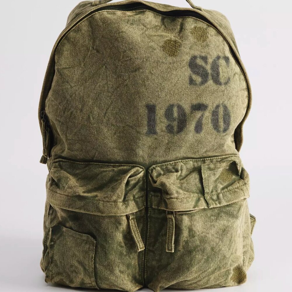 New Standard Cloth Canvas Surplus Backpack olive green